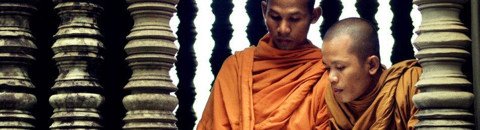Reverent Monks, photo courtesy of Trails of Indochina